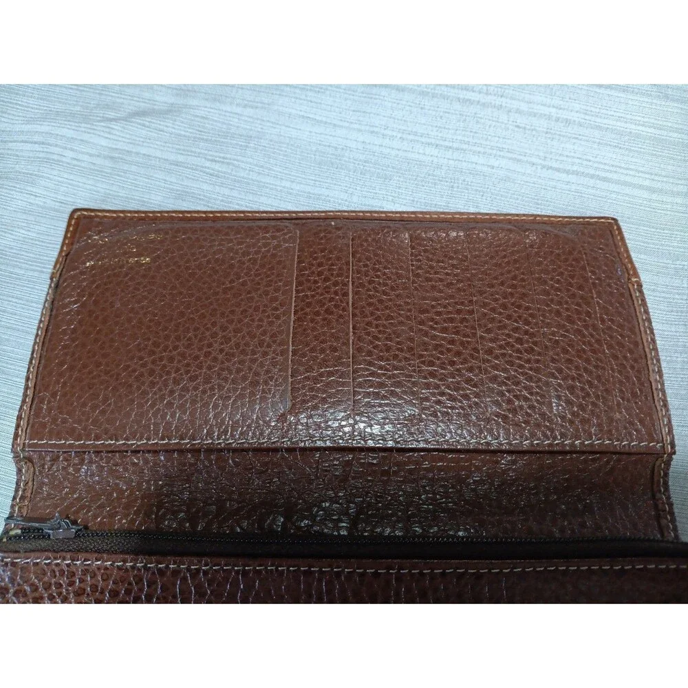 Vintage Courreges Paris Leather Wallet  Tan
